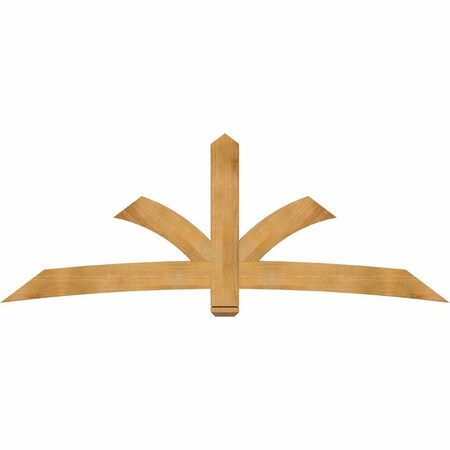 Ekena Millwork Davenport Rough Sawn Timber Gable Bracket, Western Red Cedar, 96"W x 36"H x 2"D x 6"F, 9/12 Pitch GBW096X36X0206DAV00RWR